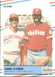 1988 Fleer Baseball Cards      627     Game Closers#{John Franco#{Steve Bedrosian